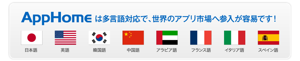 APPHOMEは多言語対応
